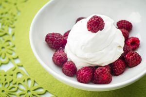 Non-Dairy Keto Whipped Cream with Raspberries